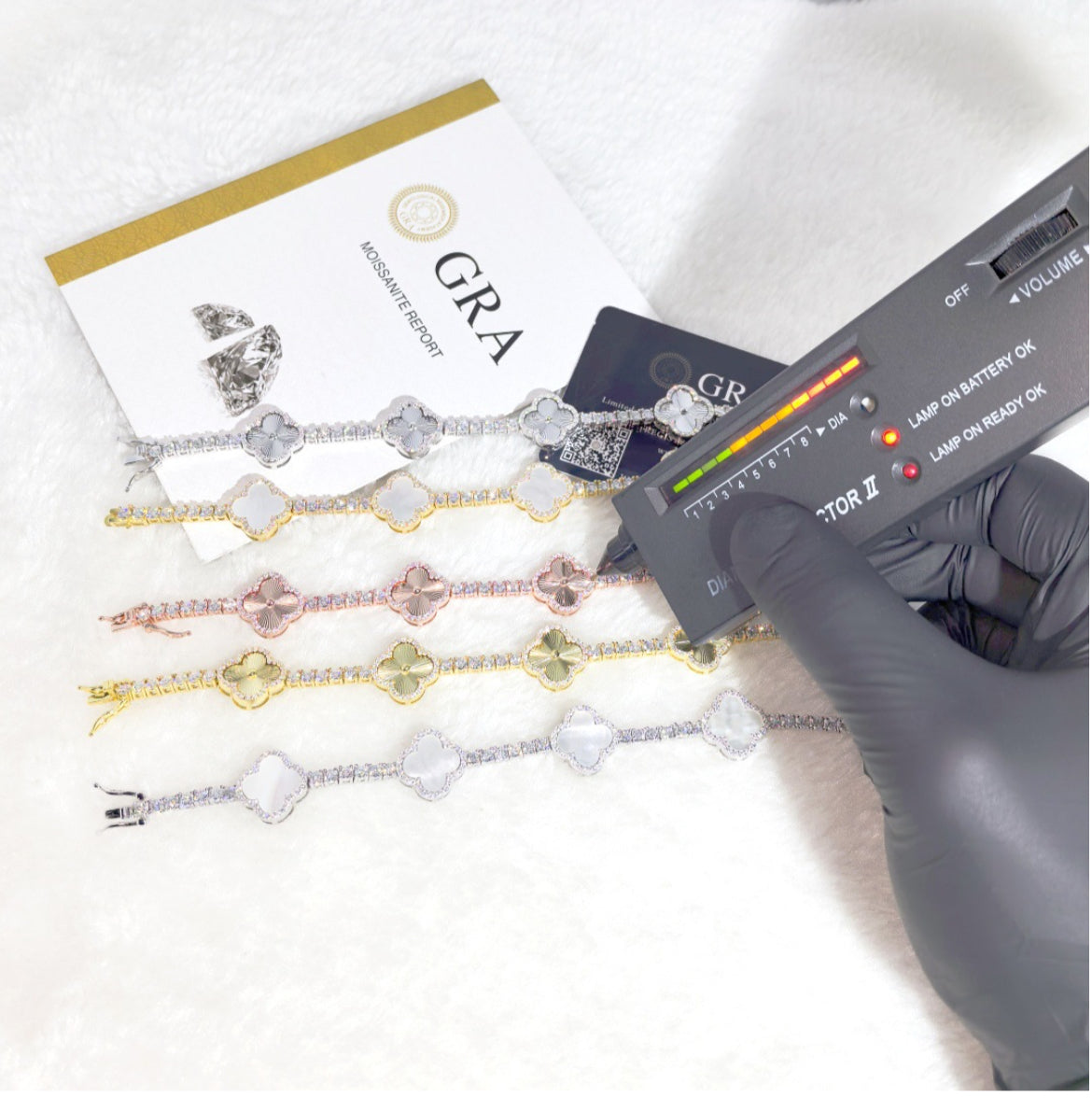 Iced Clover Bracelet