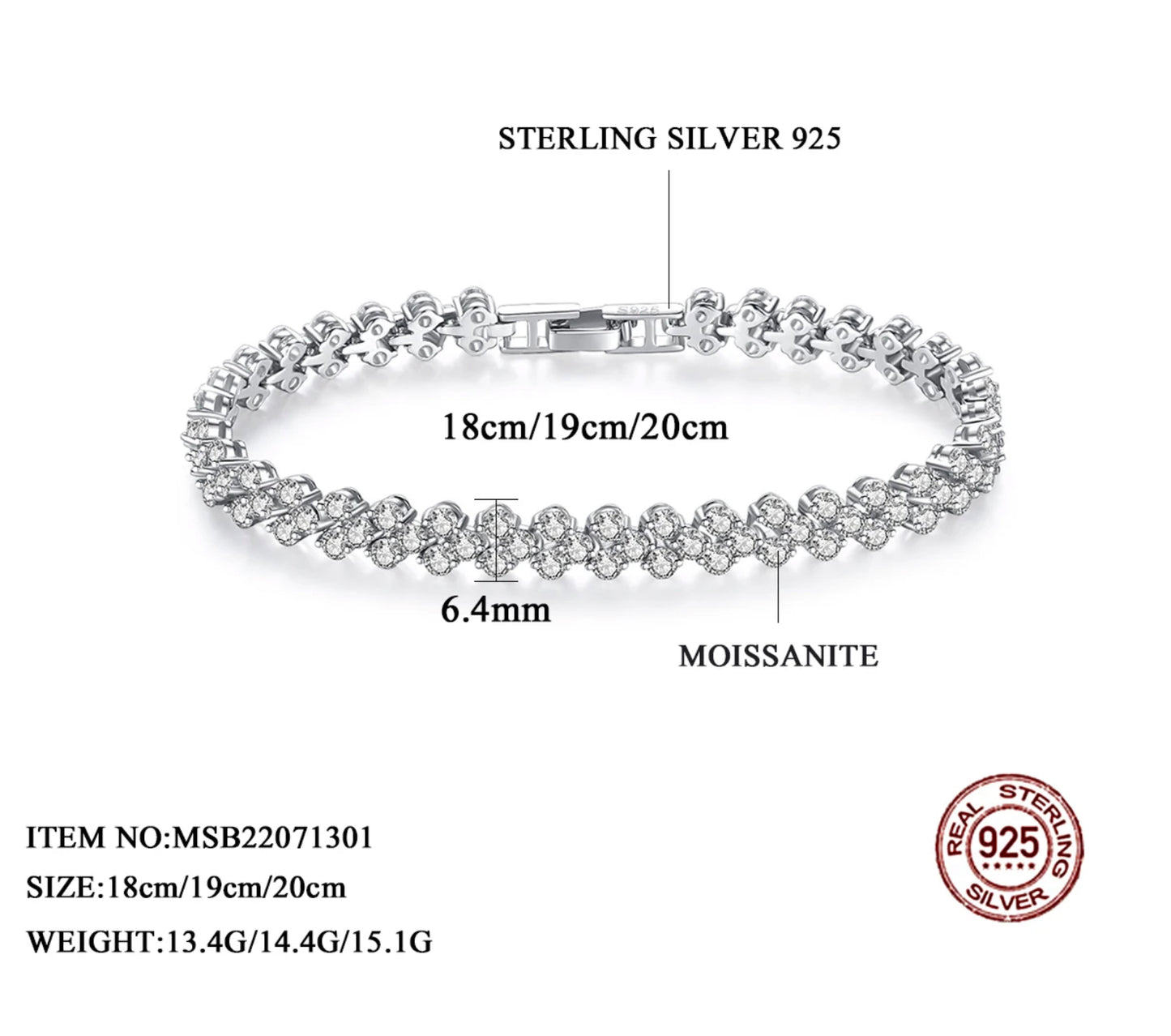 Chrome Tennis Bracelet
