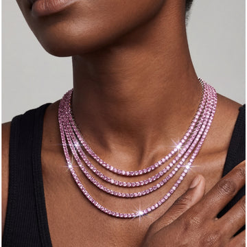Pink Tennis Chain