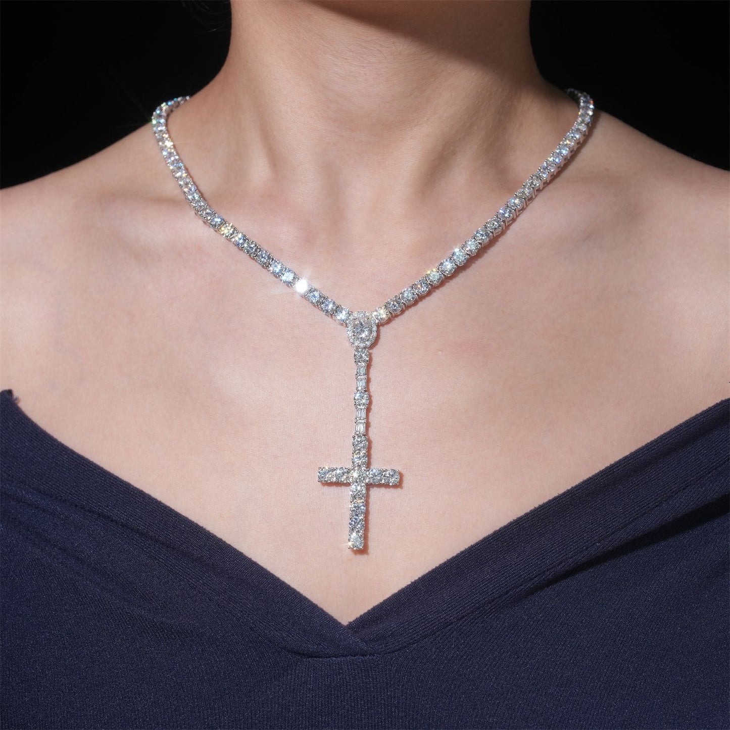 Cross X Tennis Chain